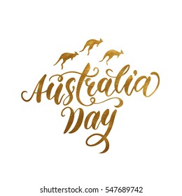 Australia day hand drawn lettering vector illustration