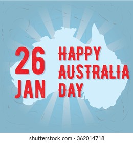 Australia day hand drawn vector illustration.