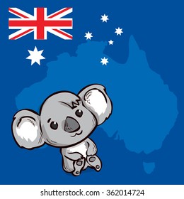 Australia day hand drawn vector illustration.