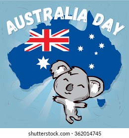 Australia day hand drawn vector illustration.
