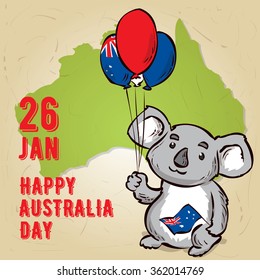 Australia day hand drawn vector illustration.