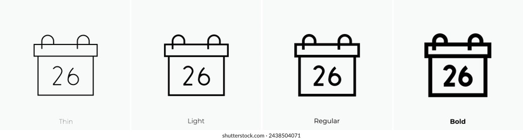 australia day icon. Thin, Light Regular And Bold style design isolated on white background