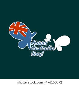 Australia day. Illustration for patriotic holiday of country. Simple holiday text for Australia day. Vector Illustration