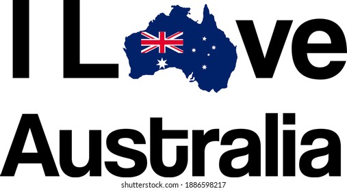 Australia Day with Island Shape Vector 