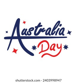 australia day lettering isolated design