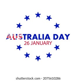 Australia day logo icon, vector art illustration.