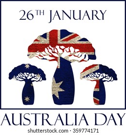 Australia day poster. Australia Day Background. National Celebration Card.