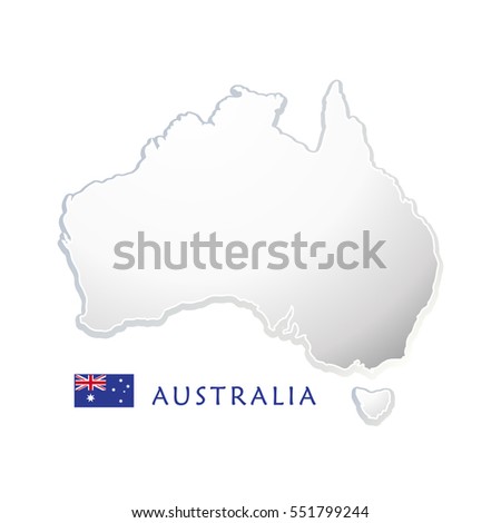 Australia day Poster with map of Australia and flag. Vector Illustration. Holiday Festive background for greeting cards or web banners design.