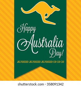 Australia Day sash card in vector format.