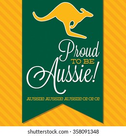 Australia Day sash card in vector format.