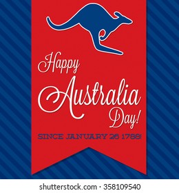 Australia Day sash card in vector format.