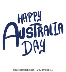 australia day text vector isolated