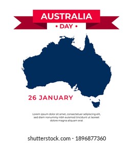 Australia day vector background for social media