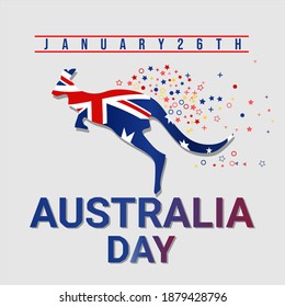 Australia Day Vector. Vector illustration Australian Flags.