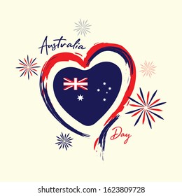 Australia day vector illustration. Australia flag. Australia national day celebration vector template