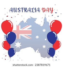 australia day vector illustration. it is suitable for card, banner, or poster