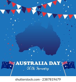 australia day vector illustration. it is suitable for card, banner, or poster