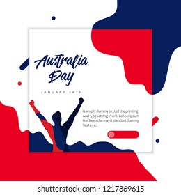 Australia Day Vector Template Design Illustration