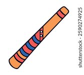 Australia didgeridoo instrument illustration icon