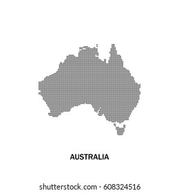 Australia dotted map. Vector