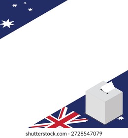 Vector de Plantilla cuadrada de la caja de elecciones de Australia