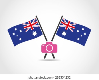 Australia Emblem Icon Camera