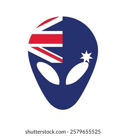 Australia face mask flag icon