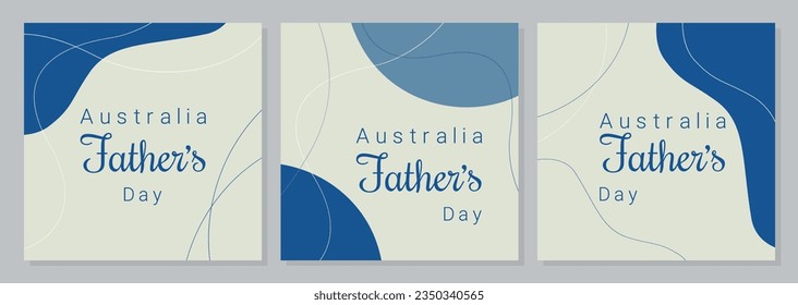 Australia Fathers Day pone afiches, banderas azules estilo boho.