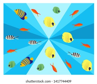 Australia fish in banner decor