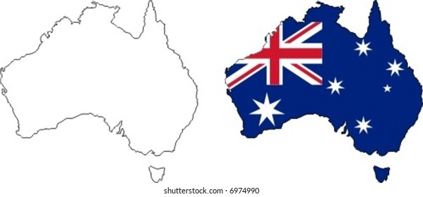 Australia Flag Stock Vector (Royalty Free) 6974990 | Shutterstock