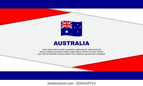 Plantilla de diseño de fondo de resumen de marca de Australia. Ilustración del vector de caricaturas del Día de la Independencia de Australia. Vector de Australia