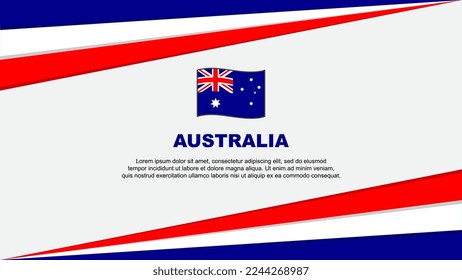 Australien Flaggen Abstrakte Hintergrunddesign-Vorlage. Australien Independence Day Banner Cartoon Vektorgrafik. Australisches Design