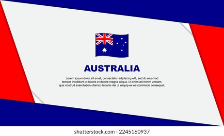 Australia Flag Abstract Background Design Template. Australia Independence Day Banner Cartoon Vector Illustration. Australia Independence Day