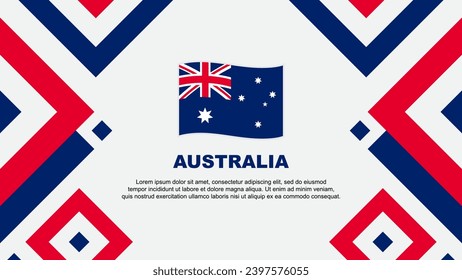 Australia Flag Abstract Background Design Template. Australia Independence Day Banner Wallpaper Vector Illustration. Australia Template
