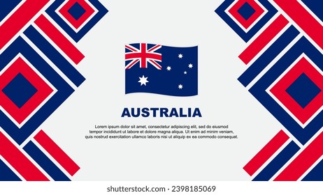 Australia Flag Abstract Background Design Template. Australia Independence Day Banner Wallpaper Vector Illustration. Australia
