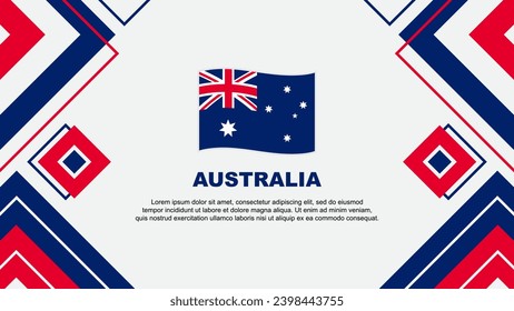 Australien Flaggen Abstrakte Hintergrunddesign-Vorlage. Australien Independence Day Banner-Vektorgrafik. Australischer Hintergrund