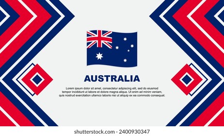 Australien Flaggen Abstrakte Hintergrunddesign-Vorlage. Australien Independence Day Banner-Vektorgrafik. Australisches Design