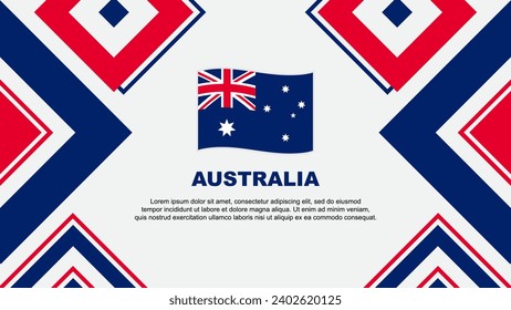 Plantilla de diseño de fondo de resumen de marca de Australia. Ilustración del vector de papel tapiz del Día de la Independencia de Australia. Día de la Independencia de Australia