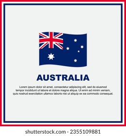 Plantilla de diseño de fondo de marca de Australia. Afiche del Día de la Independencia de Australia en medios sociales. Banner de Australia