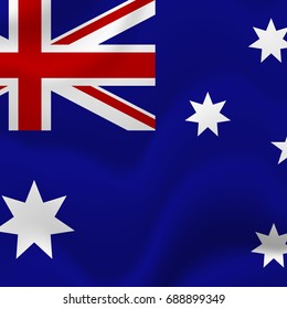 Australia flag background. Vector illustration.