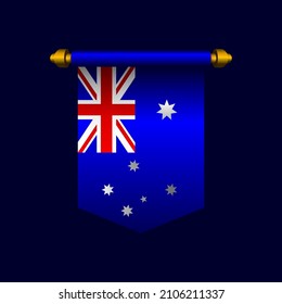 Banner de Australia ilustración vectorial, elemento de diseño de cortina