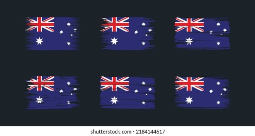 Australia Flag Brush Collection. National Flag