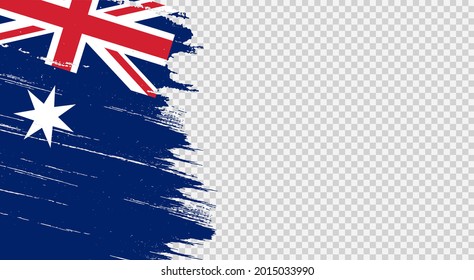 Bandera de Australia con pintura de pincel texturada aislada en png o fondo transparente,Símbolo de Australia, plantilla para banner, tarjeta, publicidad, promociones, anuncios, diseño web, revista,vector