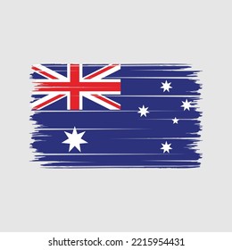 Pintura de pincel de bandera de Australia