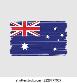 Australia Flag Brush Vector Illustration