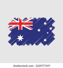 Australia Flag Brush Vector Illustration