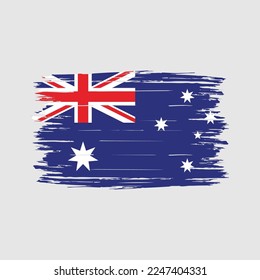 Australia Flag Brush Vector Illustration
