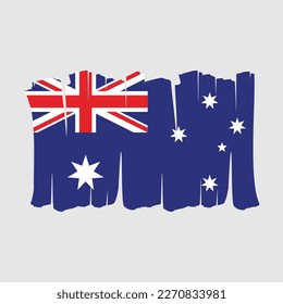 Australia Flag Brush Vector Illustration