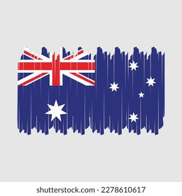 Australia Flag Brush Vector Illustration