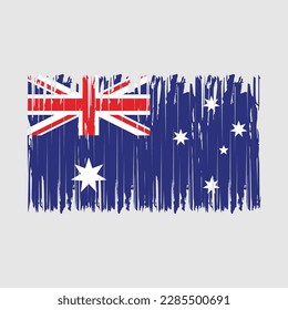 Australia Flag Brush Vector Illustration